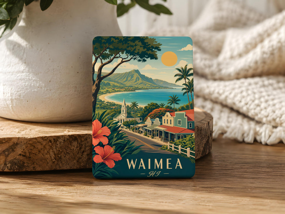 Waimea Hawaii Fridge Magnet, Waimea HI Souvenir Magnet, Big Island Travel Gift, Hawaiian Island Keepsake, Hawaii Vacation Memento