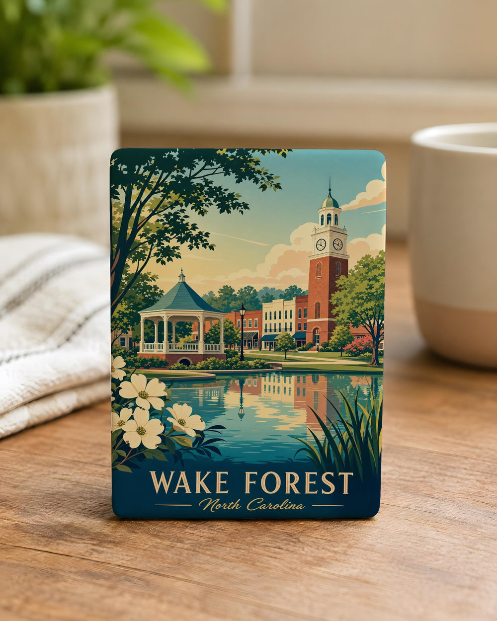Wake Forest NC Fridge Magnet, Wake Forest North Carolina Souvenir Magnet, Wake Forest Travel Gift, North Carolina Keepsake Magnet
