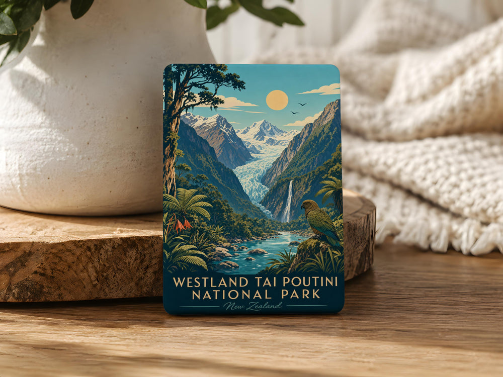 Westland Tai Poutini National Park Fridge Magnet, New Zealand National Park Souvenir Magnet, Scenic Travel Keepsake Magnet