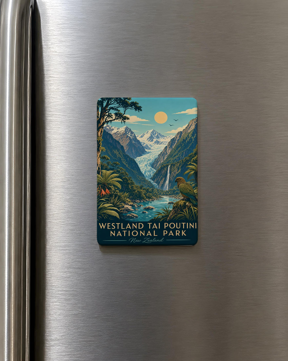 Westland Tai Poutini National Park Fridge Magnet, New Zealand National Park Souvenir Magnet, Scenic Travel Keepsake Magnet