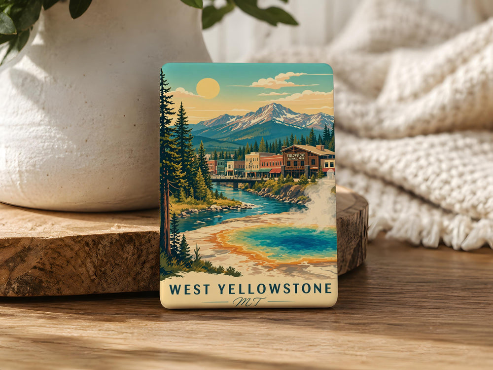 West Yellowstone MT Fridge Magnet, Montana Travel Souvenir, Yellowstone National Park Gateway Keepsake Magnet