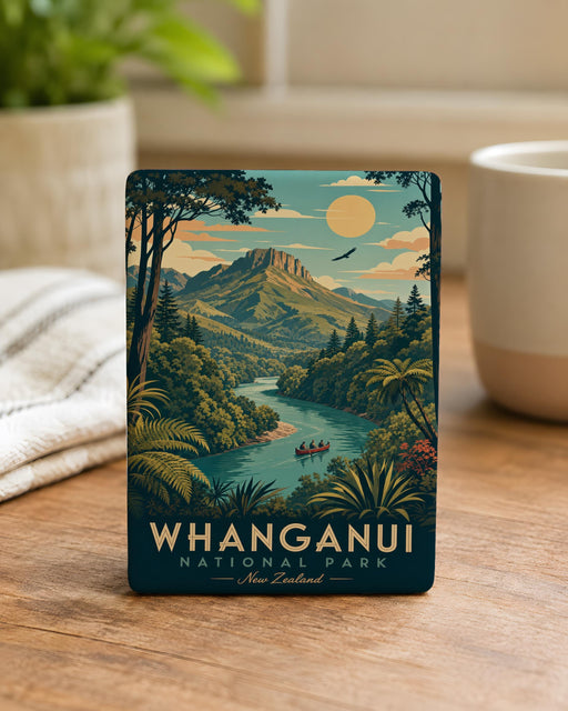 Whanganui National Park Fridge Magnet, New Zealand River Valley Landscape Souvenir Magnet, Outdoor Adventure Travel Gift