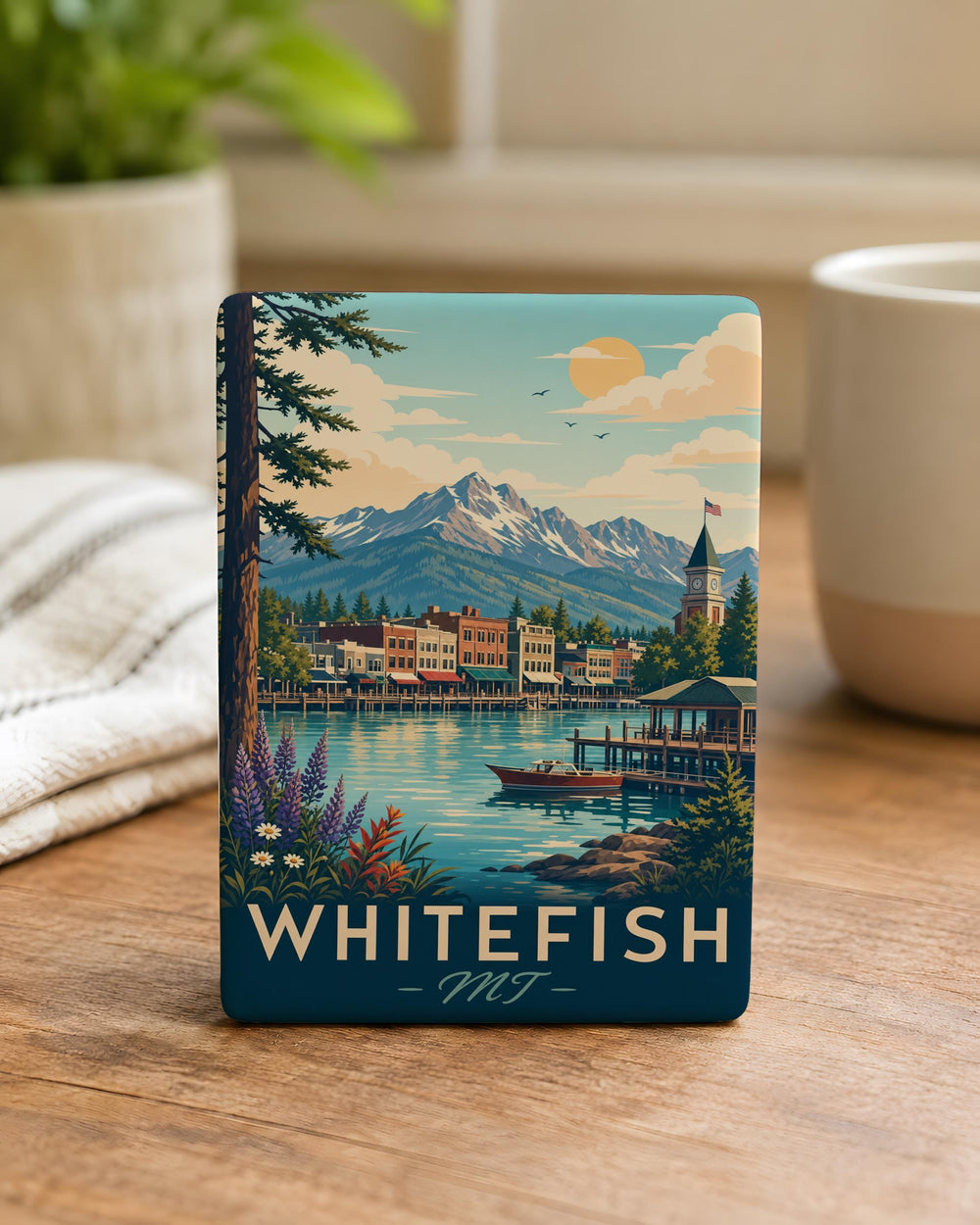 Whitefish Montana Fridge Magnet Whitefish MT Souvenir Magnet Flathead Valley Travel Keepsake Refrigerator Magnet