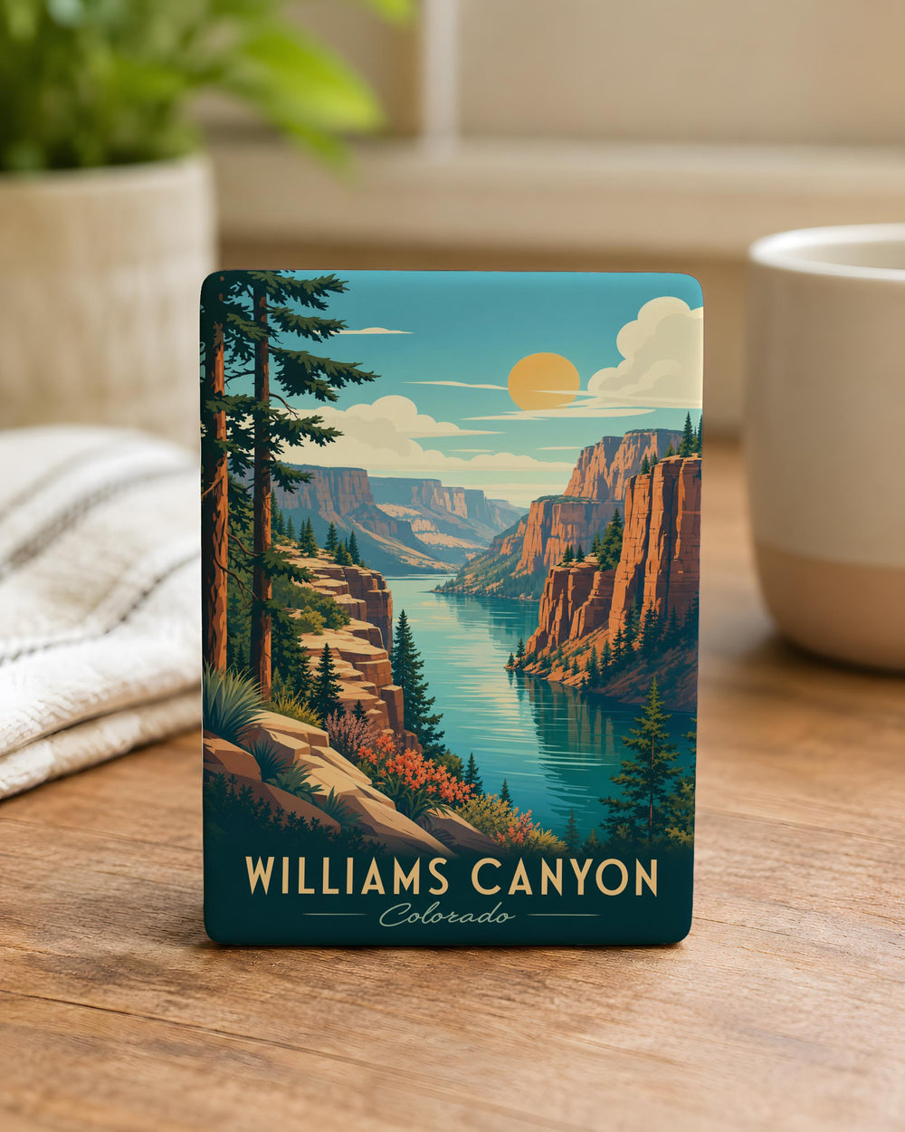 Williams Canyon Fridge Magnet, Williams Canyon Scenic Landscape Souvenir Magnet, Canyon Travel Keepsake Magnet