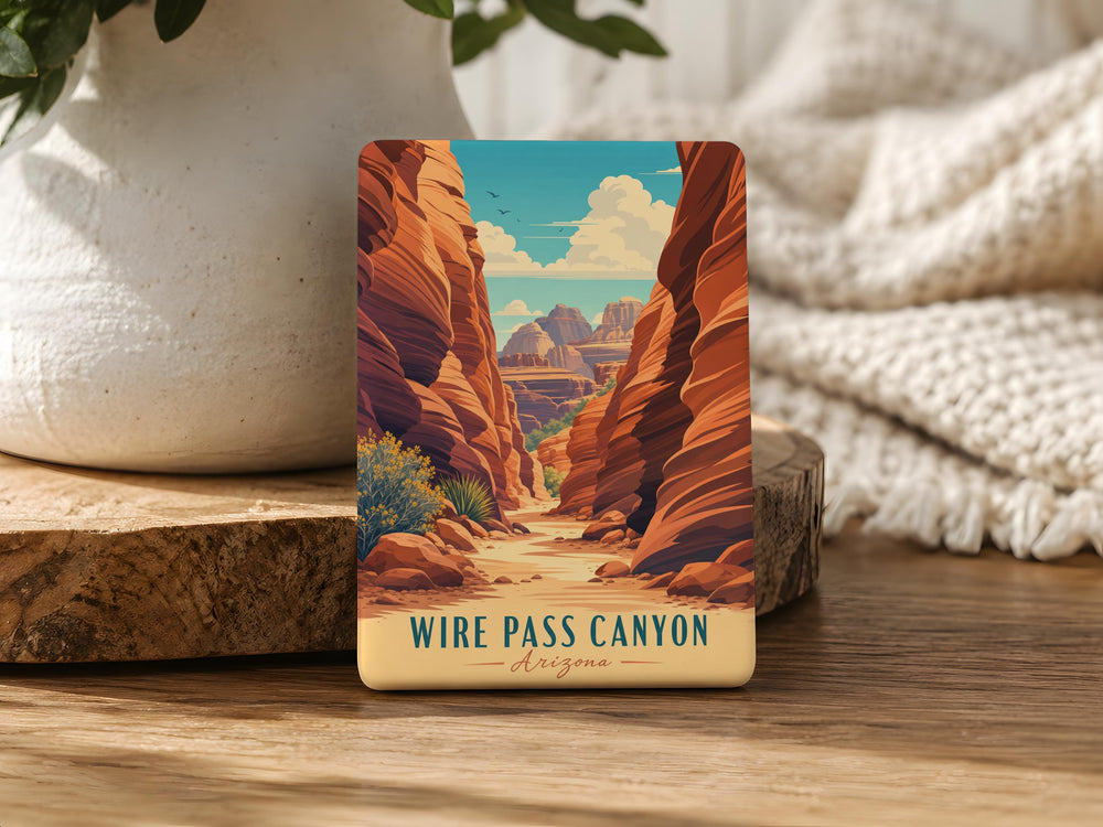 Wire Pass Canyon Fridge Magnet, Utah Slot Canyon Souvenir, Desert Hiking Landmark Keepsake Gift