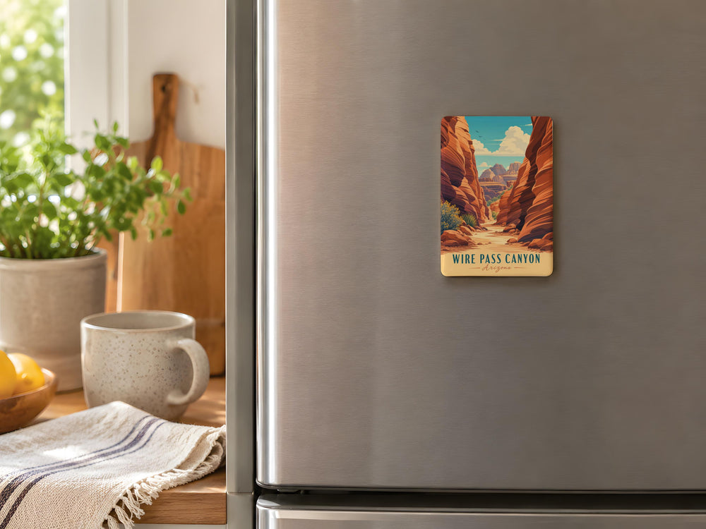 Wire Pass Canyon Fridge Magnet, Utah Slot Canyon Souvenir, Desert Hiking Landmark Keepsake Gift