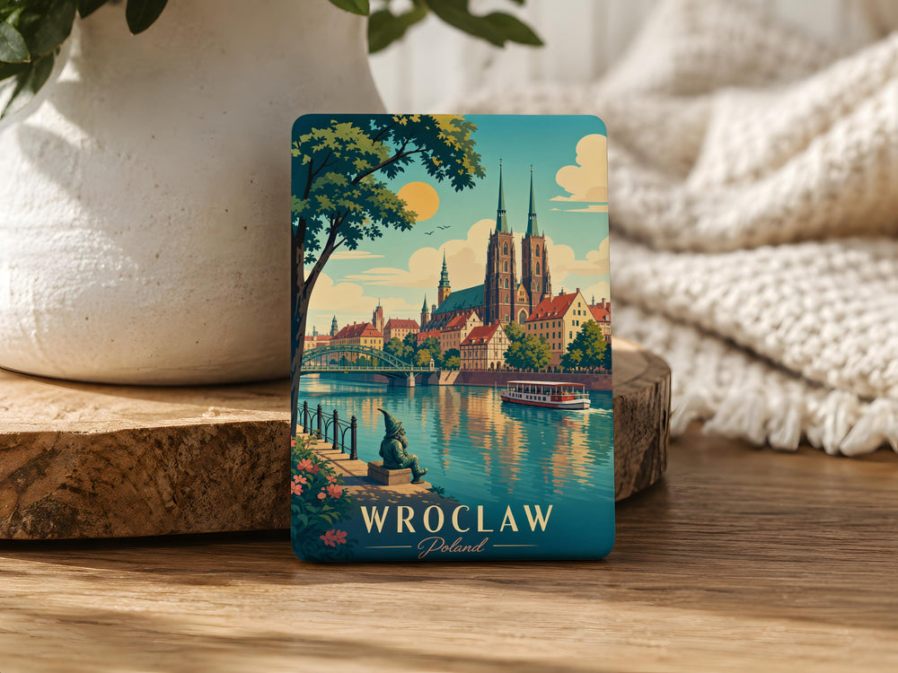 Wroclaw Poland Fridge Magnet, Wroclaw City Souvenir Magnet, Poland Travel Gift, Wroclaw Landmark Keepsake Magnet