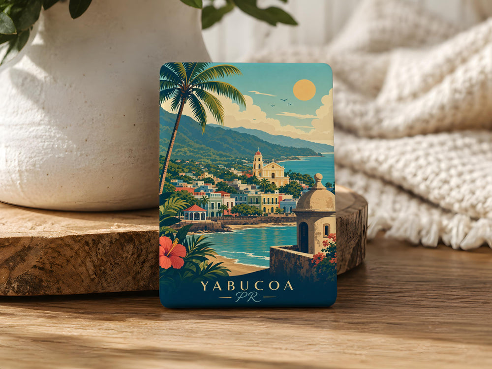 Yabucoa PR Fridge Magnet, Yabucoa Puerto Rico Souvenir Magnet, Puerto Rico Travel Gift, Caribbean Island Keepsake Magnet