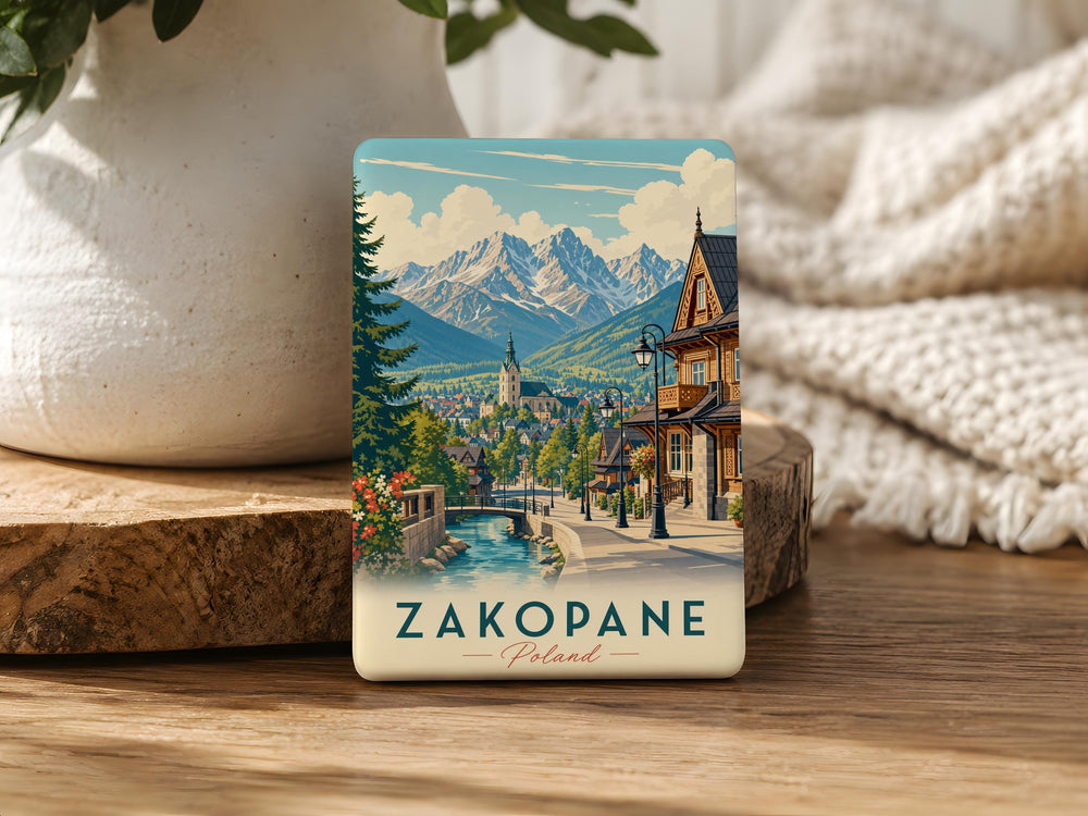 Zakopane Poland Fridge Magnet, Tatra Mountains Souvenir Magnet, Zakopane Travel Keepsake, Poland Vacation Magnet