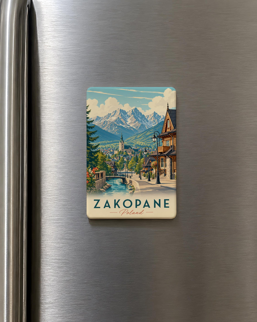 Zakopane Poland Fridge Magnet, Tatra Mountains Souvenir Magnet, Zakopane Travel Keepsake, Poland Vacation Magnet