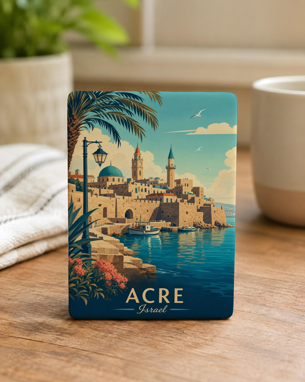 Acre Israel Fridge Magnet, Akko Old City Souvenir Magnet, Holy Land Travel Keepsake, Israel Coastal City Gift