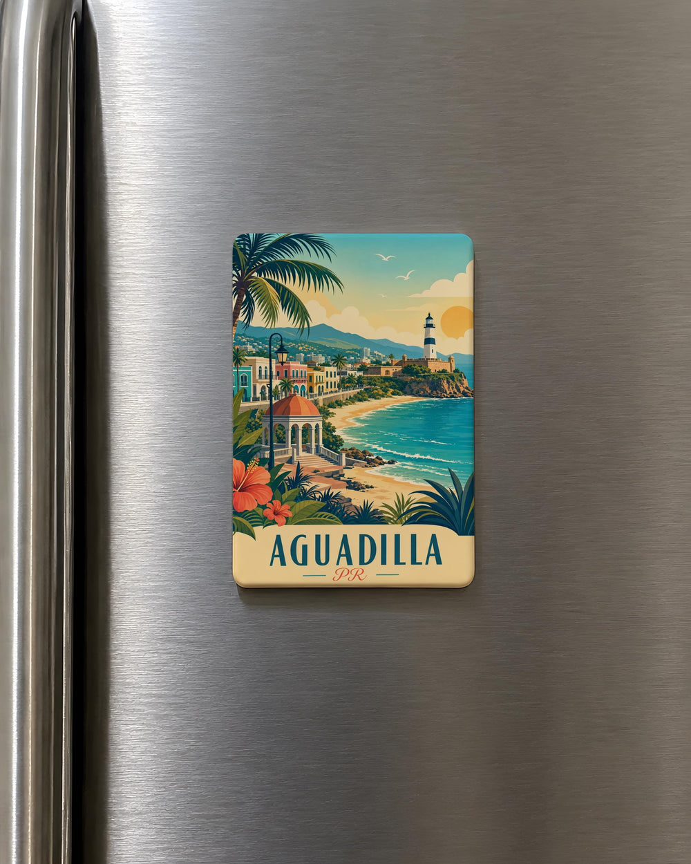 Aguadilla Puerto Rico Fridge Magnet, Aguadilla PR Souvenir Magnet, Puerto Rico Travel Keepsake Magnet, Boricua Gift