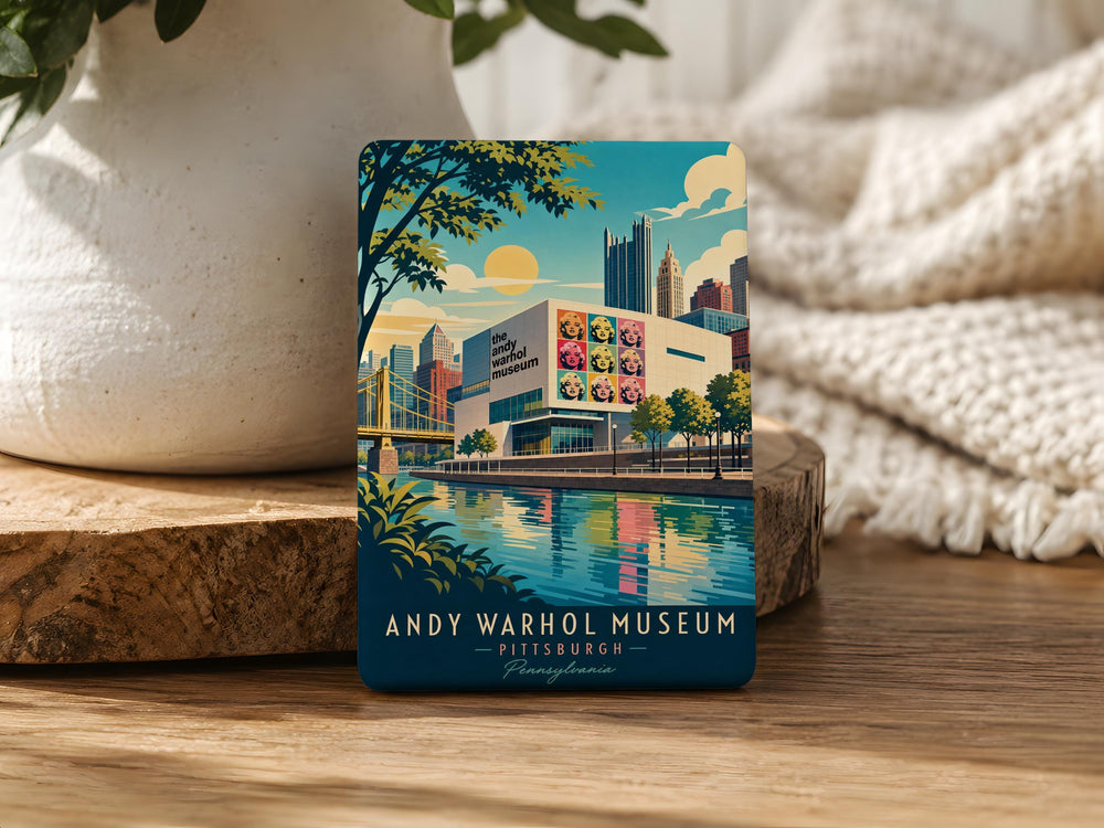 Andy Warhol Museum Fridge Magnet, Pittsburgh Museum Souvenir Magnet, Pop Art Icon Landmark Gift, Travel Keepsake Magnet