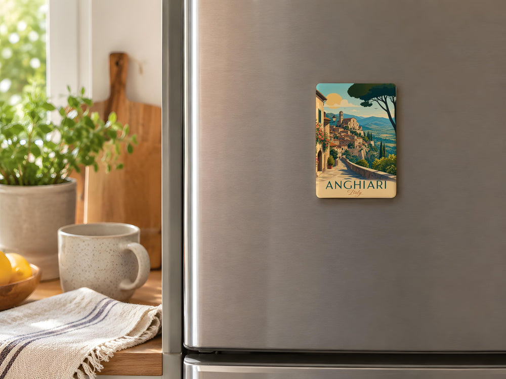 Anghiari Italy Fridge Magnet, Anghiari Tuscany Travel Souvenir Magnet, Italian Hill Town Landmark Keepsake Magnet