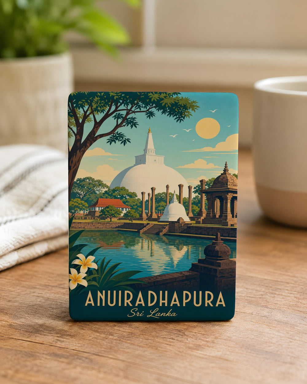 Anuradhapura Sri Lanka Fridge Magnet, Sacred City Souvenir Magnet, Ancient Ruins & Temples Travel Keepsake Magnet