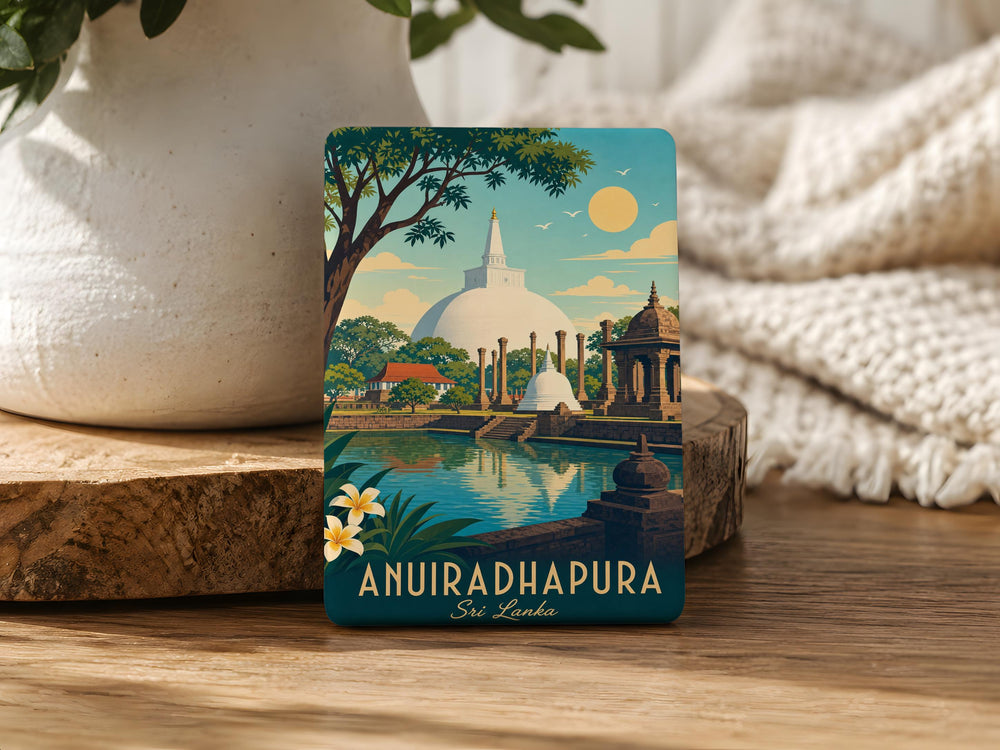 Anuradhapura Sri Lanka Fridge Magnet, Sacred City Souvenir Magnet, Ancient Ruins & Temples Travel Keepsake Magnet