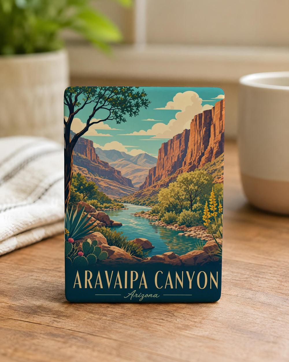 Aravaipa Canyon Fridge Magnet, Arizona Canyon Landscape Souvenir, Desert Nature Travel Keepsake Gift