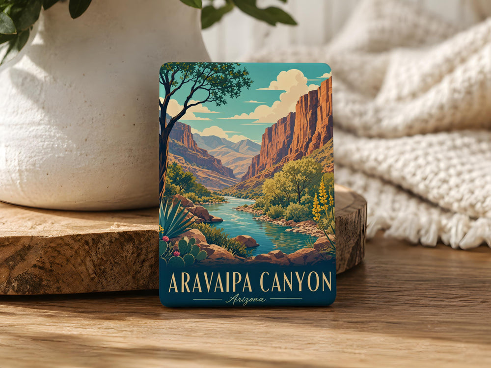 Aravaipa Canyon Fridge Magnet, Arizona Canyon Landscape Souvenir, Desert Nature Travel Keepsake Gift