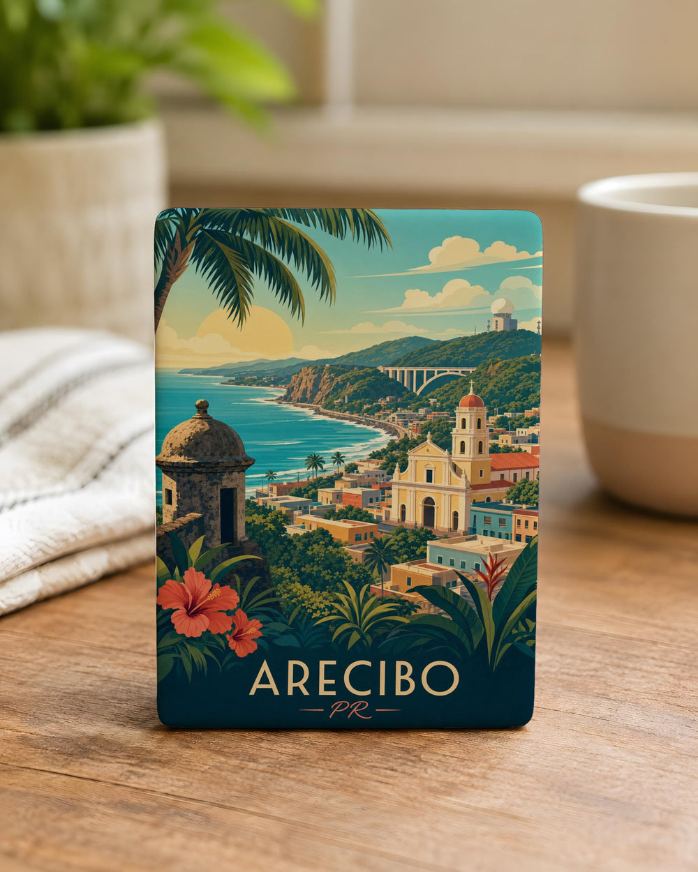 Arecibo Puerto Rico Fridge Magnet, Arecibo PR Souvenir Magnet, Puerto Rico Travel Gift, Arecibo Keepsake Magnet