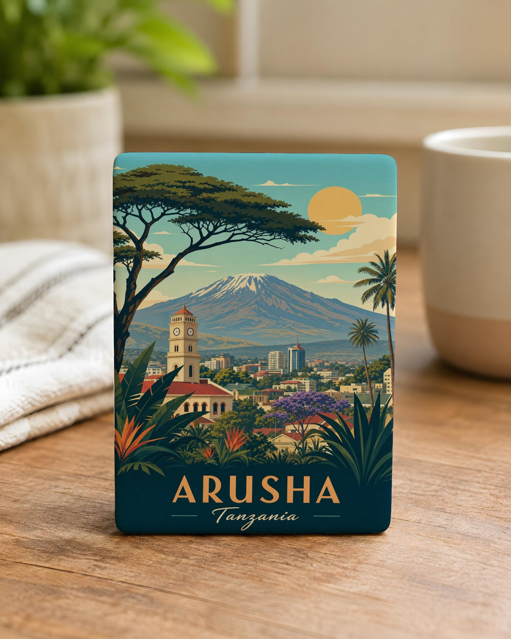 Arusha Tanzania Fridge Magnet, Arusha City Souvenir Magnet, Tanzania Travel Gift, African Destination Keepsake Magnet