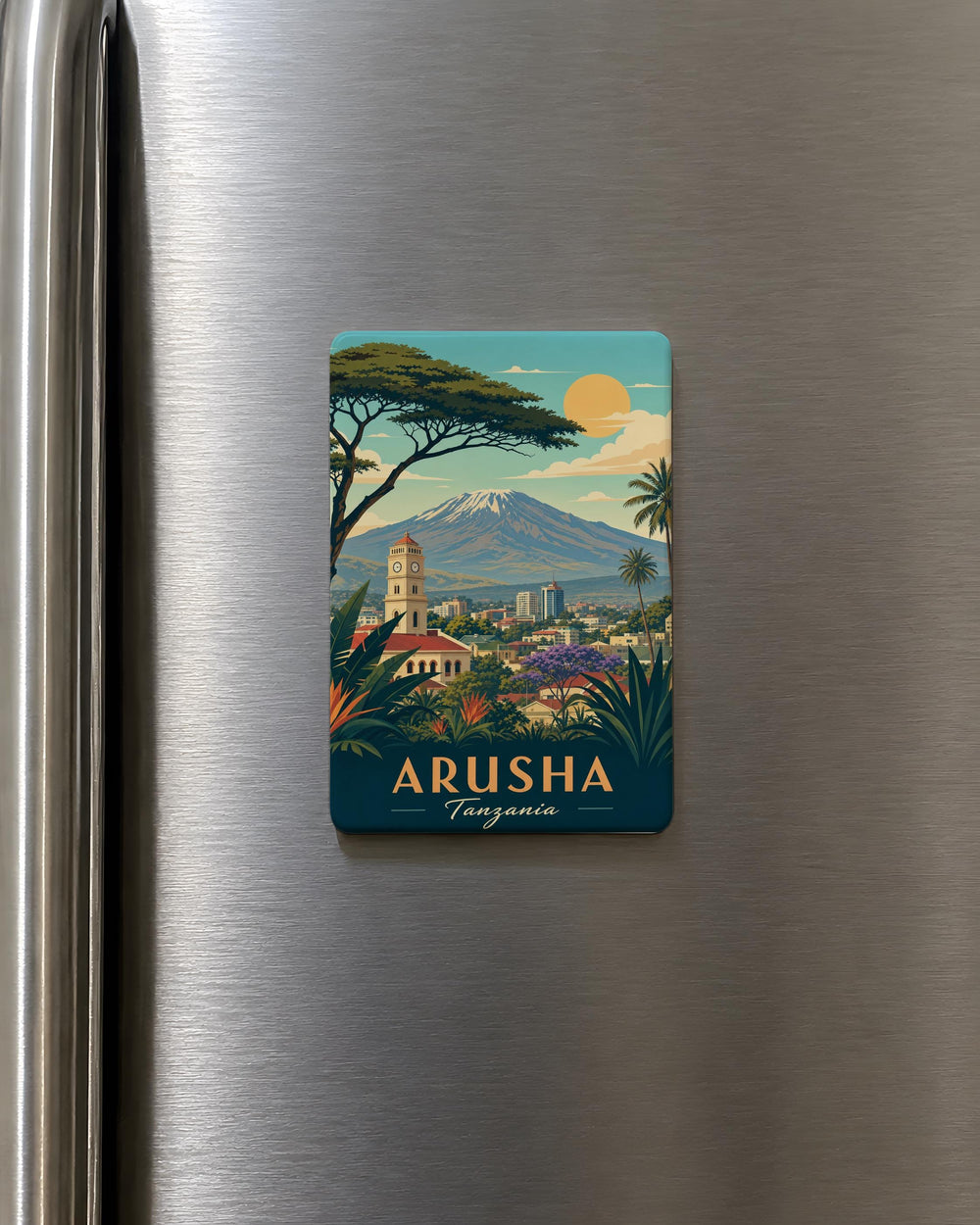 Arusha Tanzania Fridge Magnet, Arusha City Souvenir Magnet, Tanzania Travel Gift, African Destination Keepsake Magnet