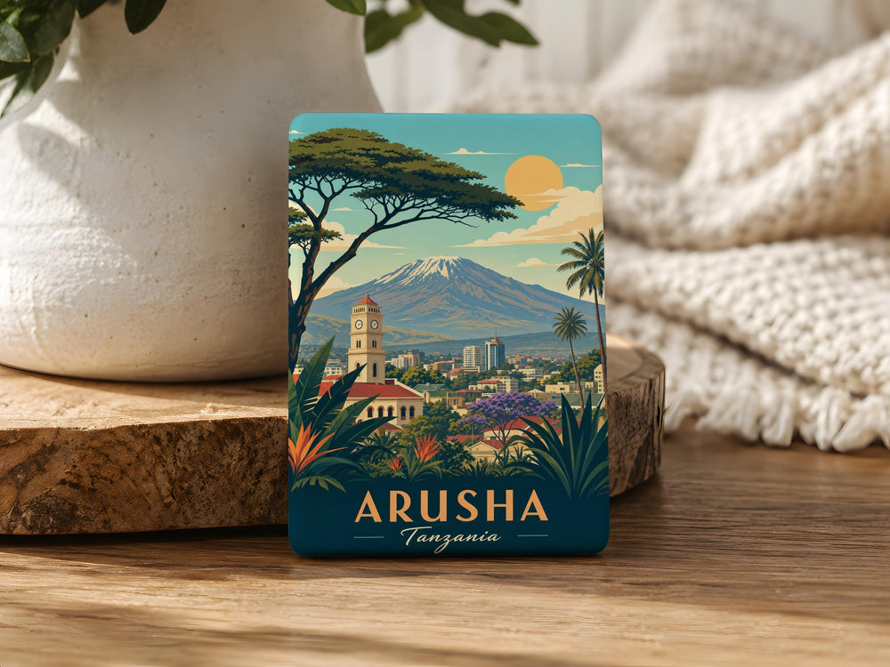 Arusha Tanzania Fridge Magnet, Arusha City Souvenir Magnet, Tanzania Travel Gift, African Destination Keepsake Magnet
