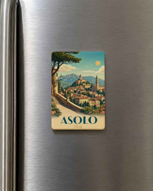 Asolo Italy Fridge Magnet, Asolo Veneto Travel Souvenir Magnet, Italian Town Landmark Keepsake Refrigerator Magnet