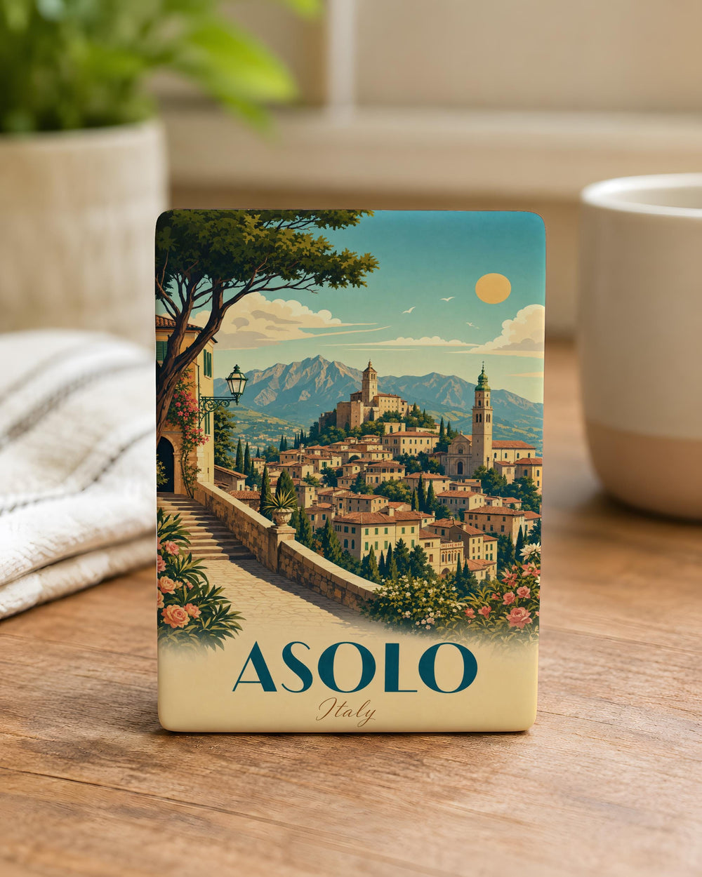 Asolo Italy Fridge Magnet, Asolo Veneto Travel Souvenir Magnet, Italian Town Landmark Keepsake Refrigerator Magnet