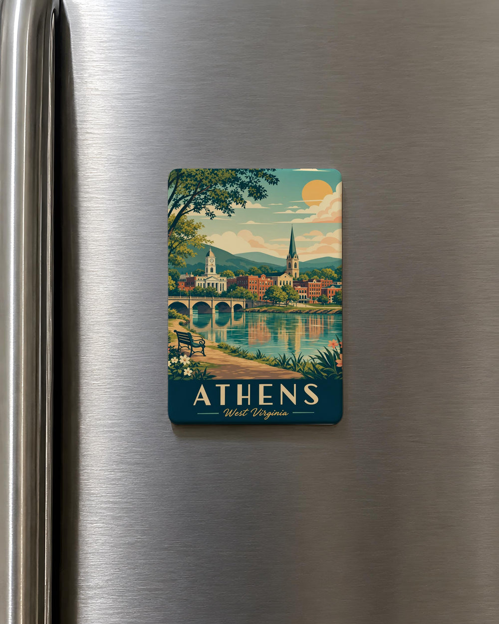 Athens WV Fridge Magnet, Athens West Virginia Souvenir Magnet, Travel Gift, Hometown Keepsake, State Pride Decor
