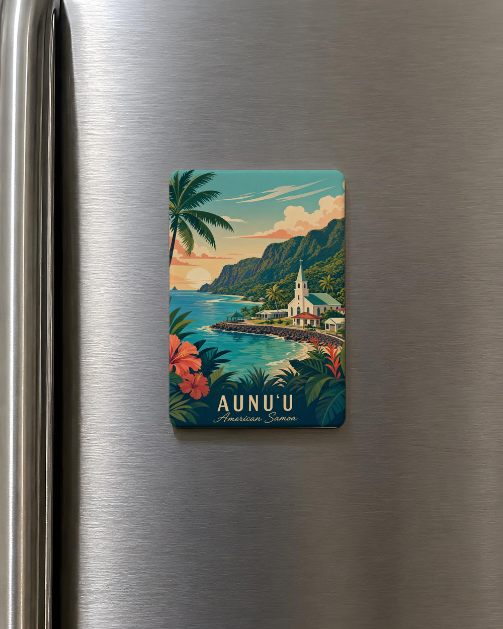 Aunuu American Samoa Fridge Magnet, Aunu'u Island Souvenir Magnet, American Samoa Travel Keepsake Refrigerator Magnet