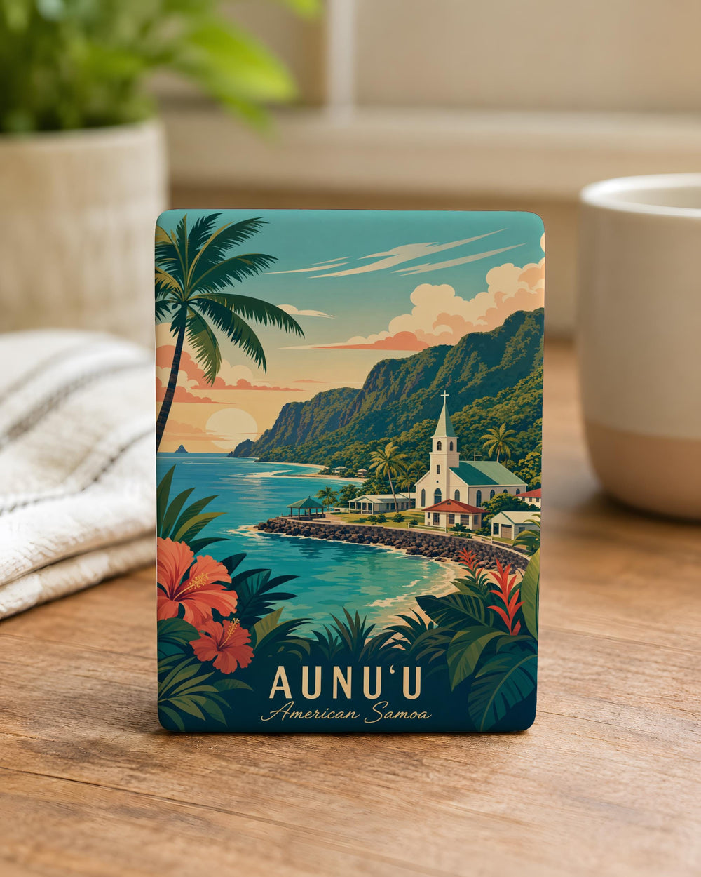 Aunuu American Samoa Fridge Magnet, Aunu'u Island Souvenir Magnet, American Samoa Travel Keepsake Refrigerator Magnet