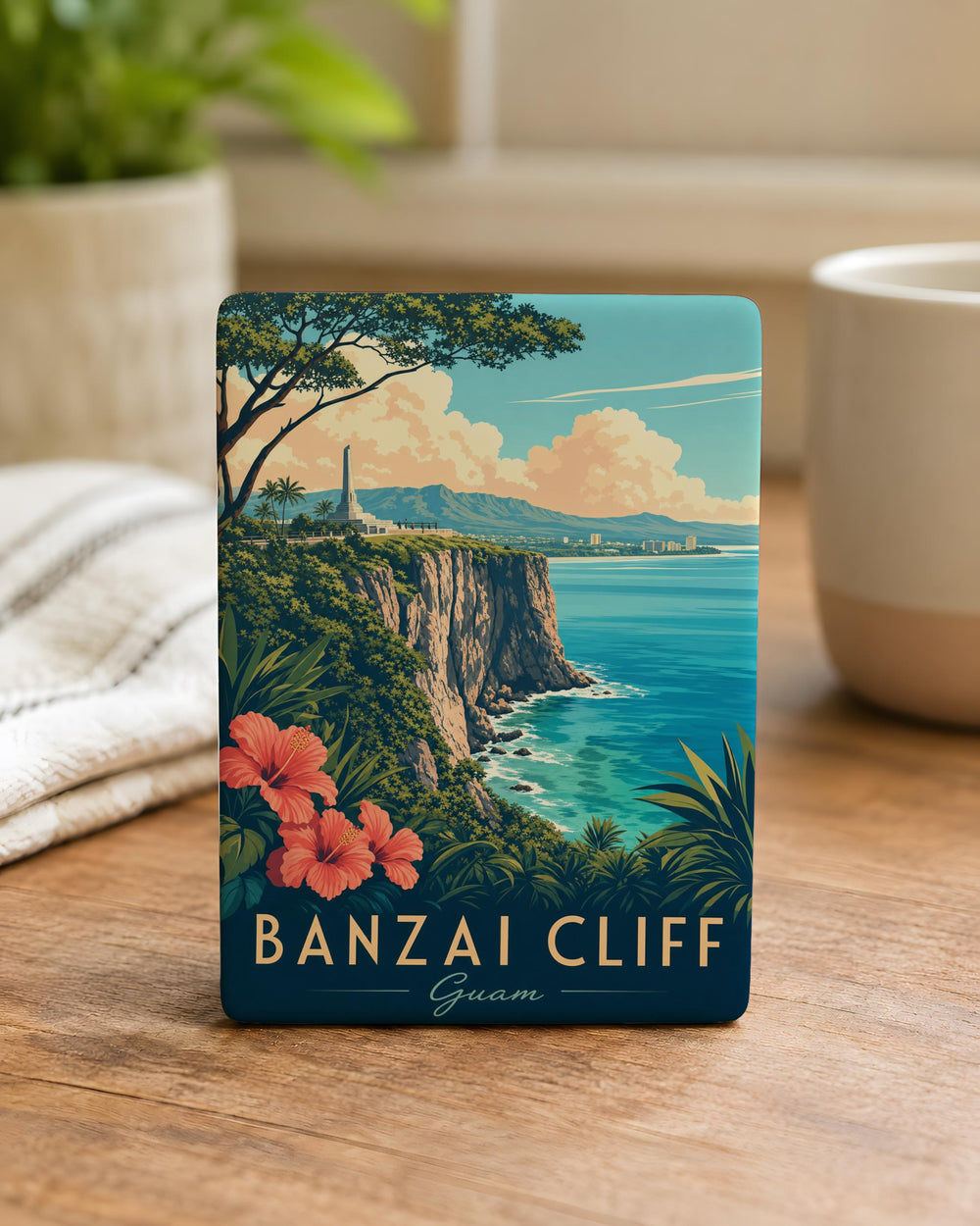Banzai Cliff Saipan Fridge Magnet WWII Battlefield Memorial Landmark Souvenir Magnet
