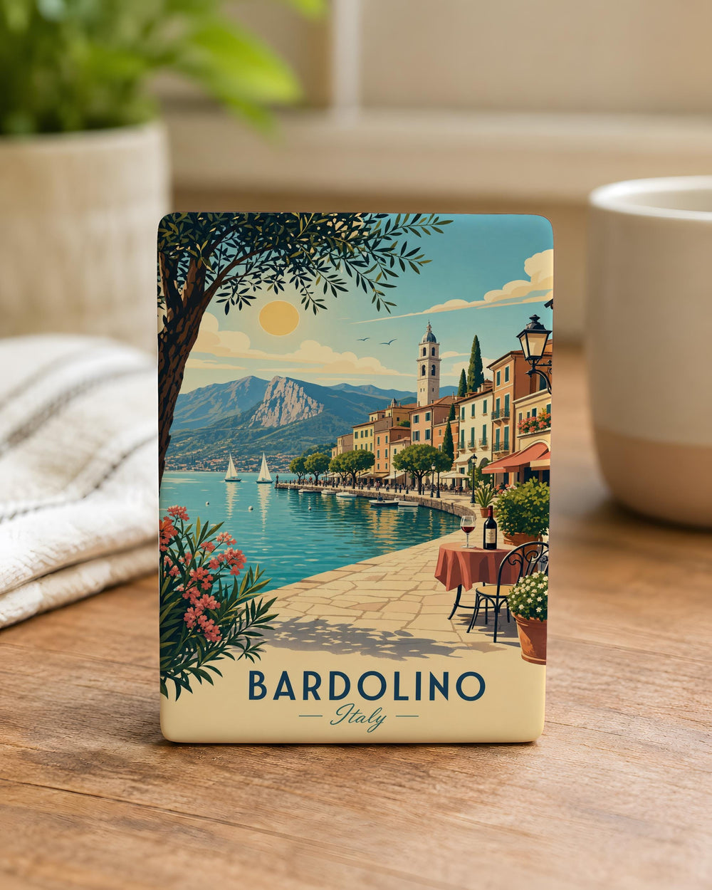 Bardolino Italy Fridge Magnet, Lake Garda Travel Souvenir, Bardolino Town Landmark Keepsake Magnet, Italian Vacation Gift
