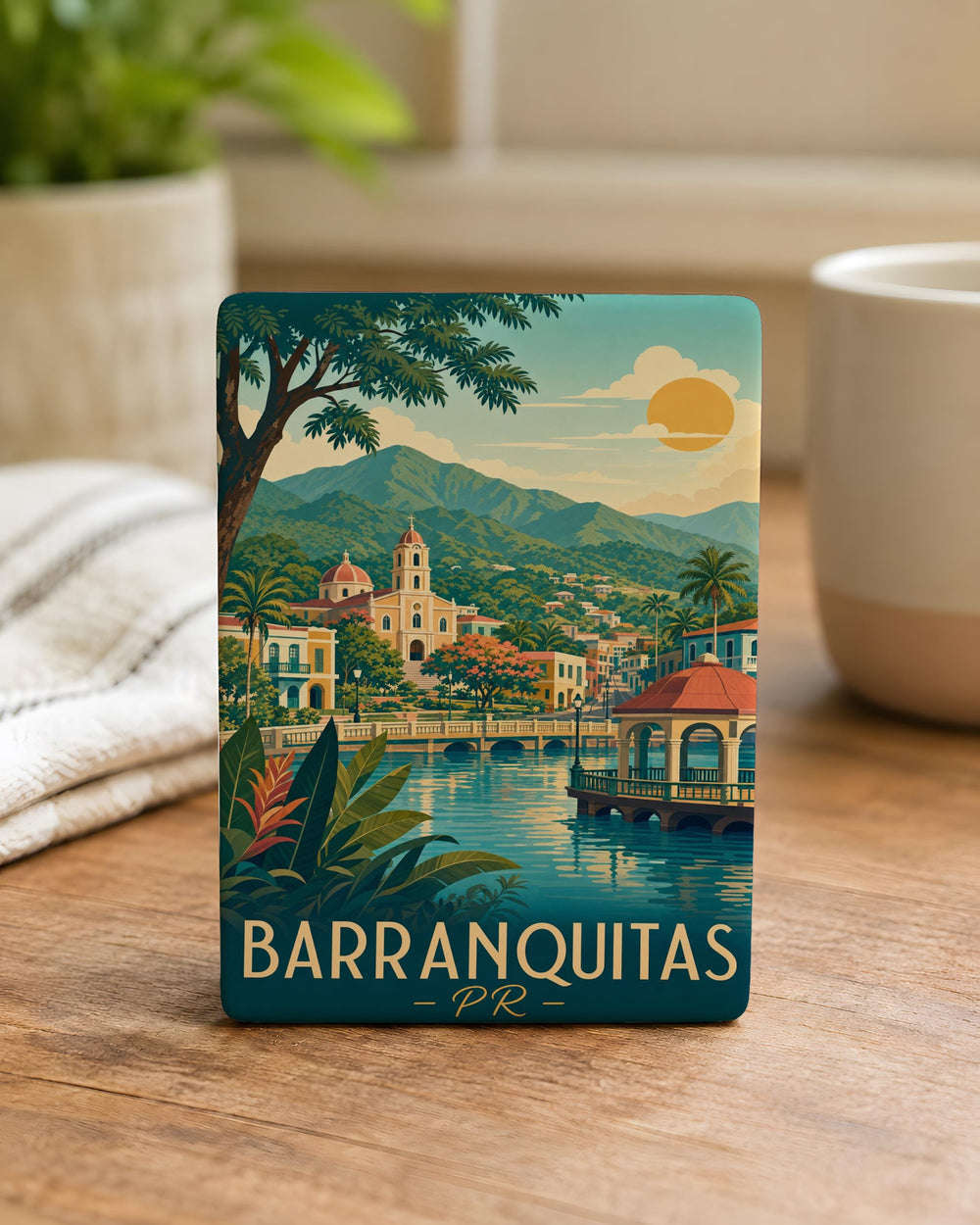 Barranquitas PR Fridge Magnet, Puerto Rico Town Souvenir Magnet, Barranquitas Travel Gift, Puerto Rico Keepsake Magnet