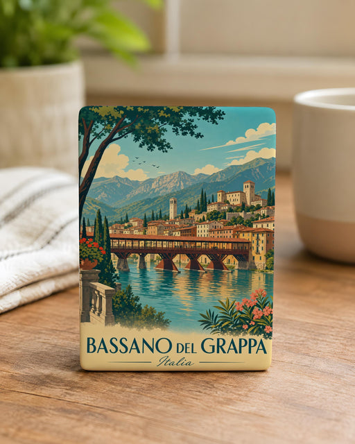 Bassano del Grappa Fridge Magnet, Italy Travel Souvenir, Veneto Landmark Keepsake Magnet, Bassano del Grappa Italy Magnet