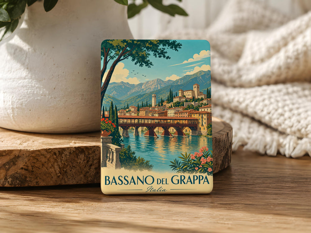 Bassano del Grappa Fridge Magnet, Italy Travel Souvenir, Veneto Landmark Keepsake Magnet, Bassano del Grappa Italy Magnet