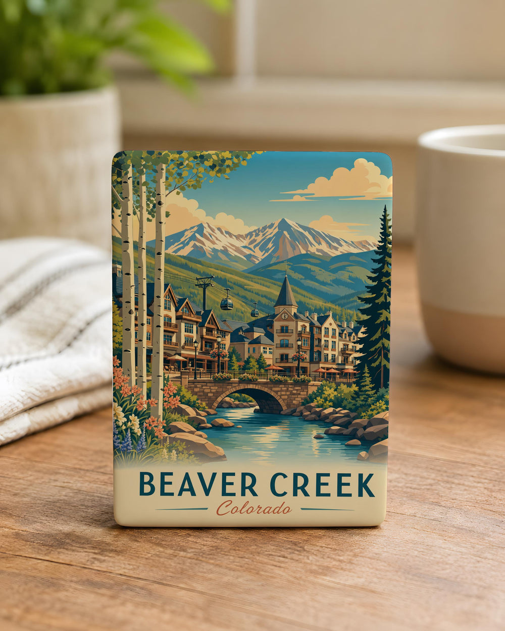 Beaver Creek CO Fridge Magnet, Colorado Mountain Town Souvenir Magnet, Beaver Creek Colorado Travel Gift Magnet