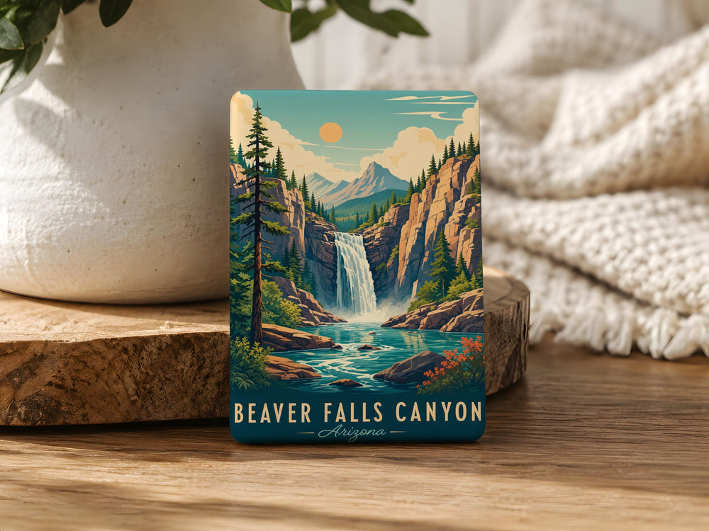 Beaver Falls Canyon Fridge Magnet, Canyon Landscape Souvenir Magnet, Nature Travel Keepsake, Hiking Adventure Gift