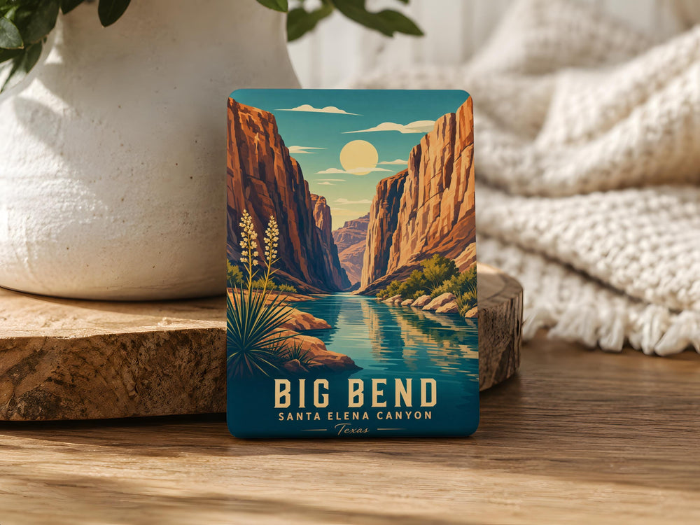 Big Bend Santa Elena Canyon Fridge Magnet, Texas National Park Souvenir, Rio Grande River Canyon Scenic Travel Gift