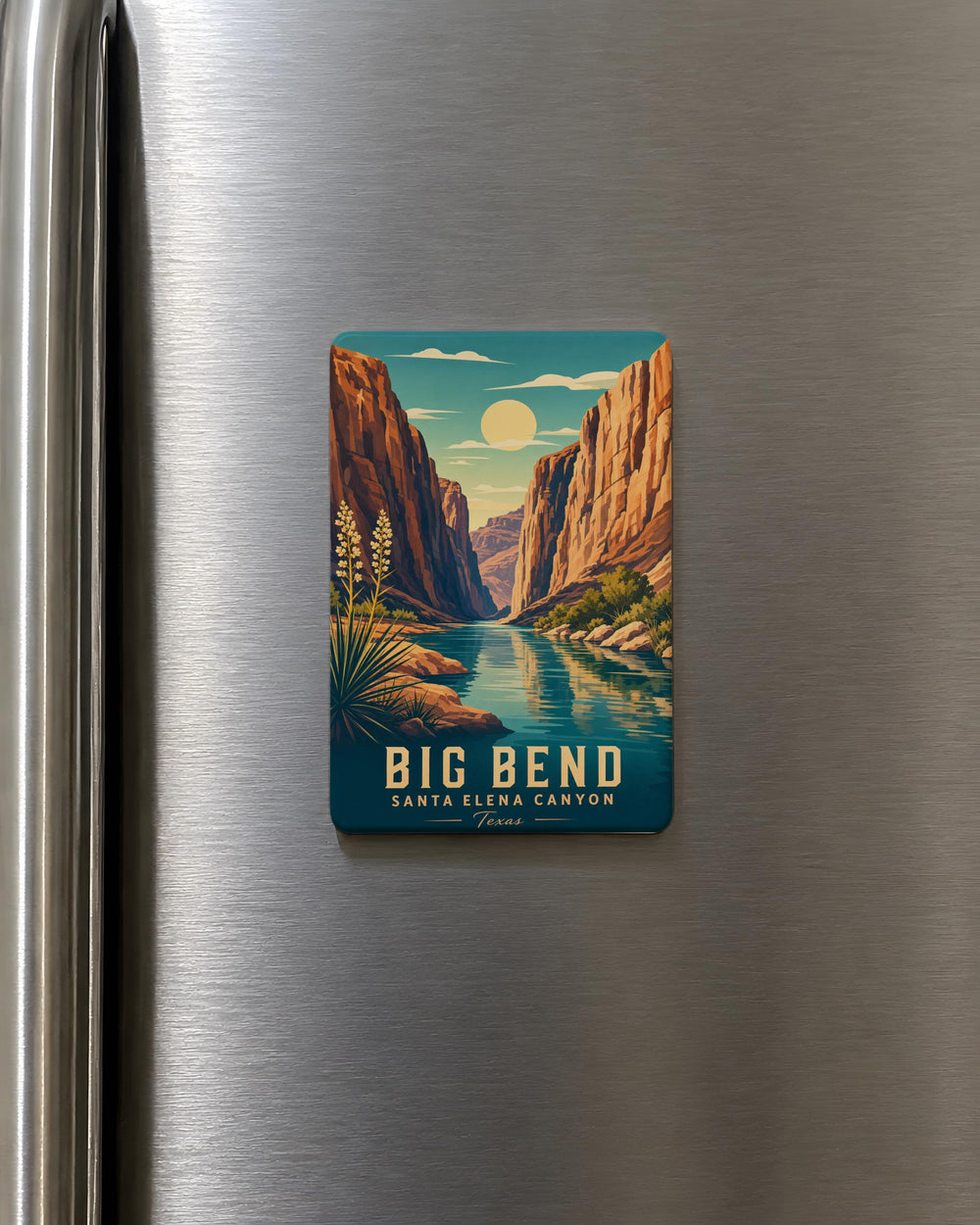 Big Bend Santa Elena Canyon Fridge Magnet, Texas National Park Souvenir, Rio Grande River Canyon Scenic Travel Gift