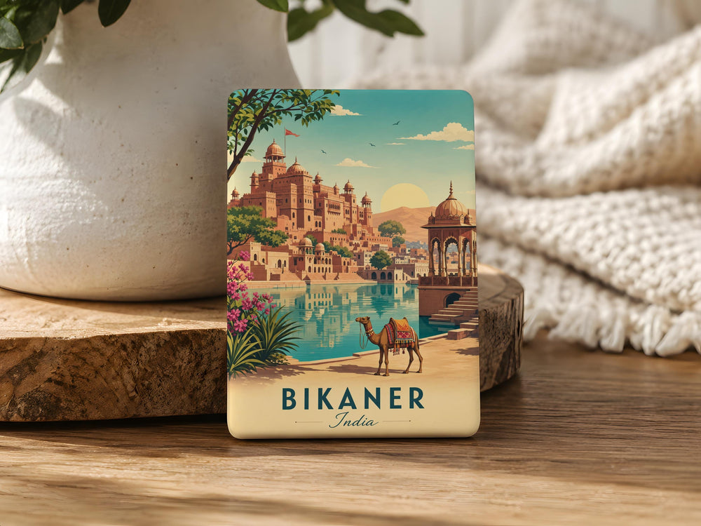 Bikaner India Fridge Magnet, Bikaner Rajasthan Souvenir Magnet, India Travel Landmark Magnet, Bikaner City Gift Magnet