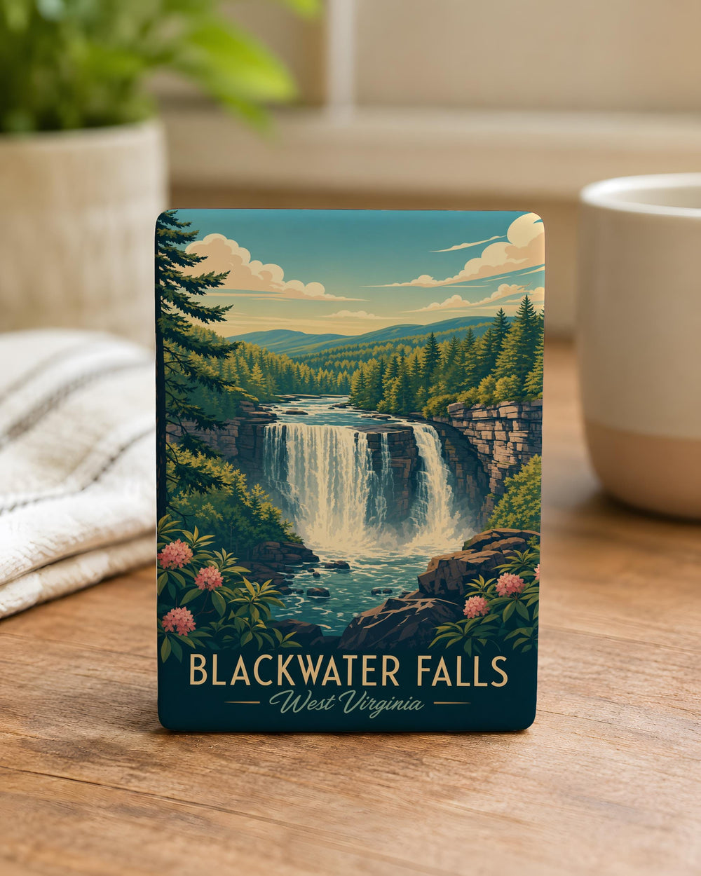 Blackwater Falls West Virginia Fridge Magnet, Blackwater Falls State Park Souvenir Magnet, West Virginia Waterfall Travel Gift