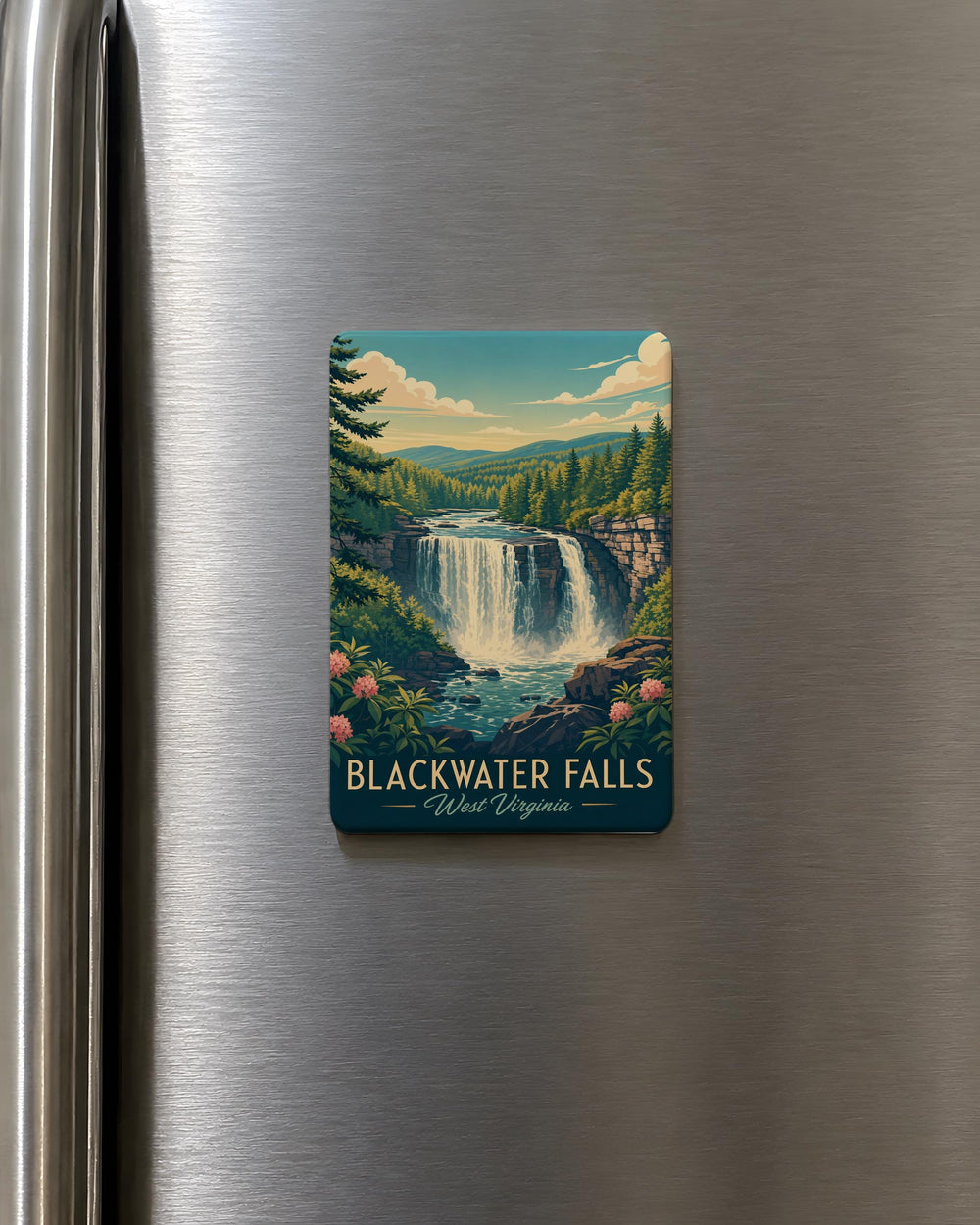 Blackwater Falls West Virginia Fridge Magnet, Blackwater Falls State Park Souvenir Magnet, West Virginia Waterfall Travel Gift