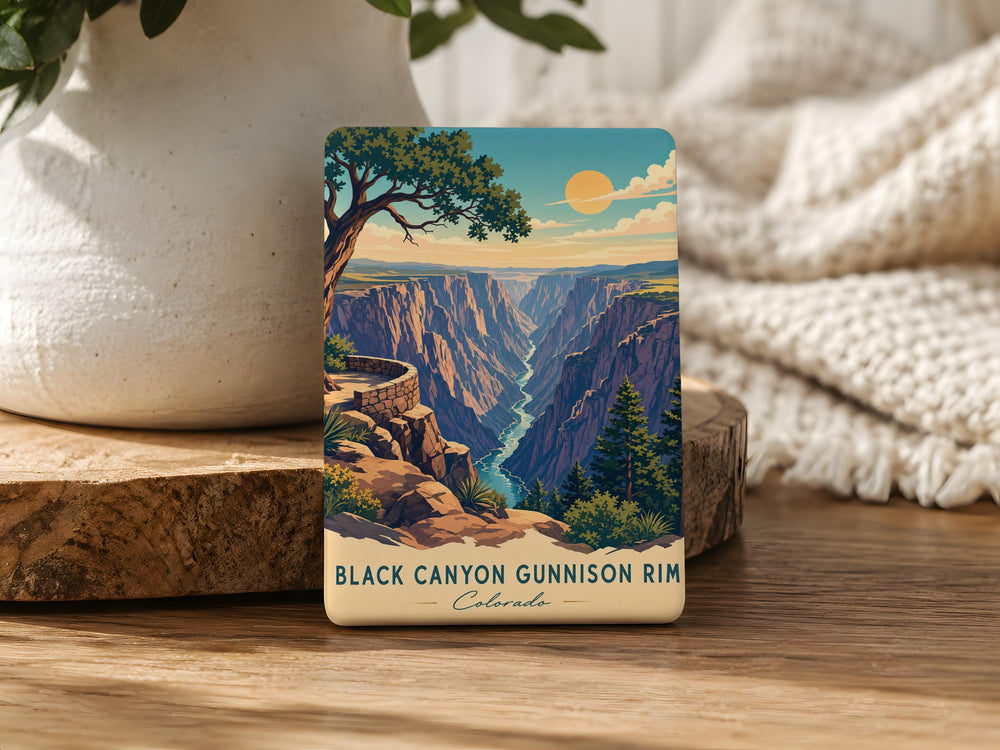 Black Canyon of the Gunnison Rim Fridge Magnet, National Park Souvenir, Colorado Canyon Scenic Overlook Gift