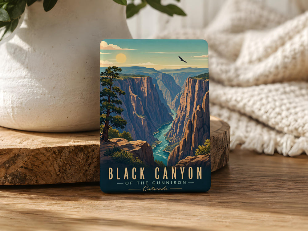 Black Canyon of the Gunnison National Park Fridge Magnet, Colorado Canyon Landscape Souvenir Magnet, Travel Gift