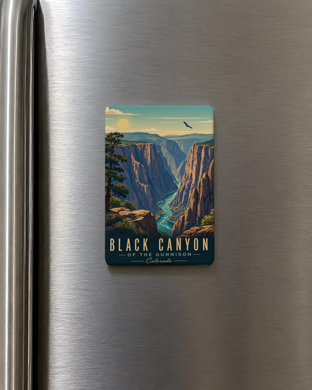 Black Canyon of the Gunnison National Park Fridge Magnet, Colorado Canyon Landscape Souvenir Magnet, Travel Gift