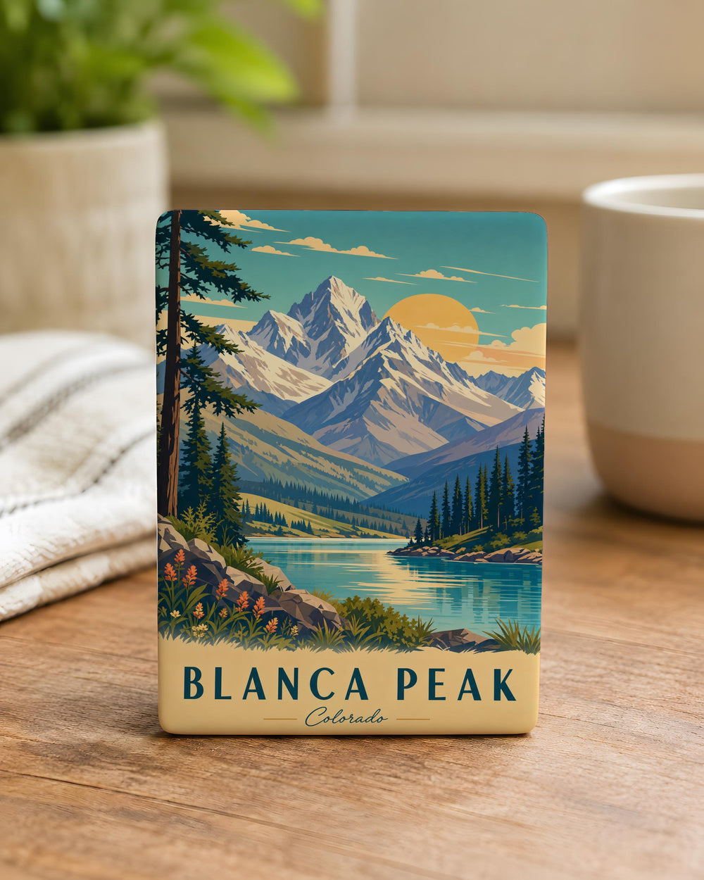 Blanca Peak Fridge Magnet, Colorado Mountain Landmark Souvenir Magnet, Sangre de Cristo Range Travel Keepsake