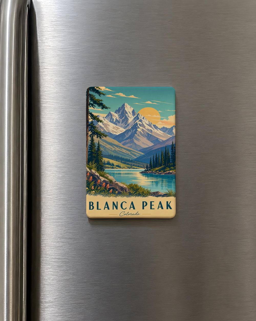 Blanca Peak Fridge Magnet, Colorado Mountain Landmark Souvenir Magnet, Sangre de Cristo Range Travel Keepsake