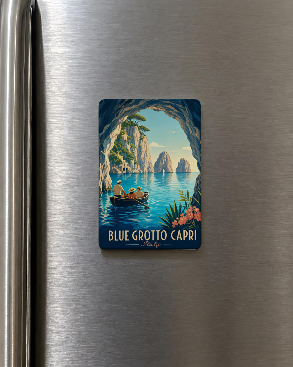 Blue Grotto Capri Fridge Magnet, Italy Sea Cave Souvenir Magnet, Capri Island Travel Keepsake Magnet