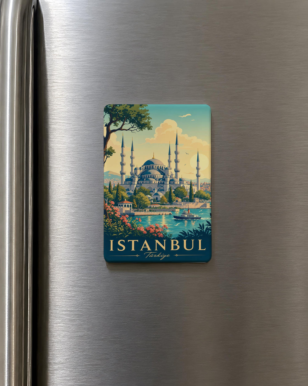 Blue Mosque Istanbul Fridge Magnet, Sultan Ahmed Mosque Travel Souvenir, Turkey Landmark Refrigerator Magnet Gift